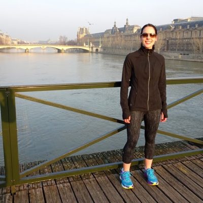 Sur le « nouveau » Pont des Arts avec Laura