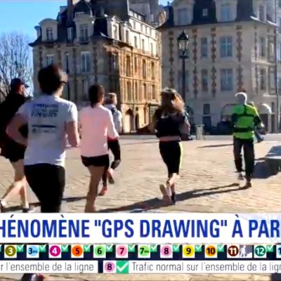 GPS drawing in Paris with Paris Running Tours